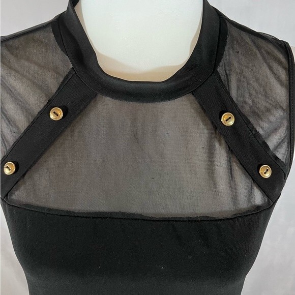 Adele & May black sheer yoke top size medium - Picture 2 of 4